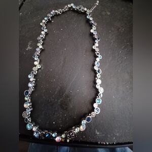 Lia Sophia Silver Necklace with Blue and Green Accents 16" With 2" Extender